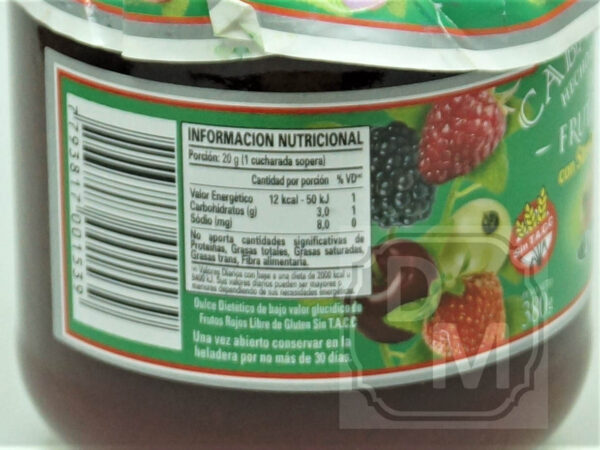 Dulces Diet Cabaña Micó - Frutos Rojos
