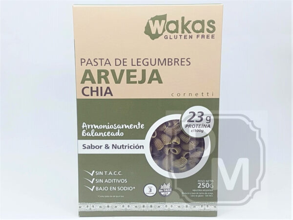 Fideos Proteicos de Arvejas y Chia - Wakas