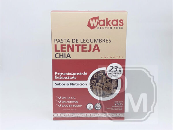 Fideos Proteicos de Lenteja y Chia - Wakas
