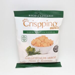 Galletitas de Arroz sabor Oliva y Hierbas Crisppino