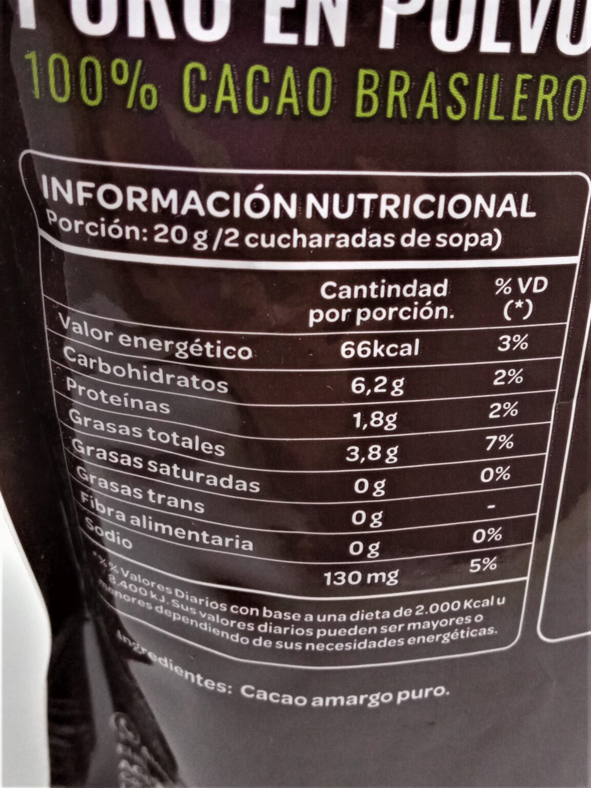 Cacao Amargo Puro en Polvo Sin TACC x 200g Dietetica Mari Cacao Amargo Puro en Polvo Sin TACC x 200g Dietetica Mari