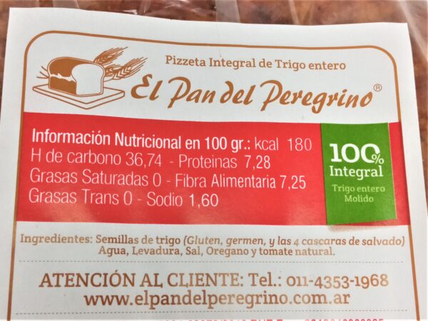 Pizzeta Integral El Pan del Peregrino