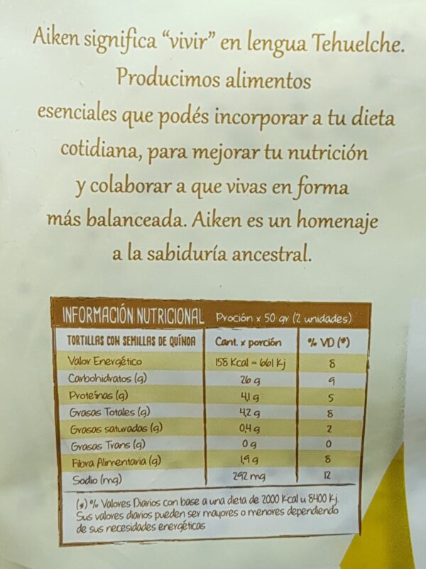 Tortillas de Quinoa Aiken