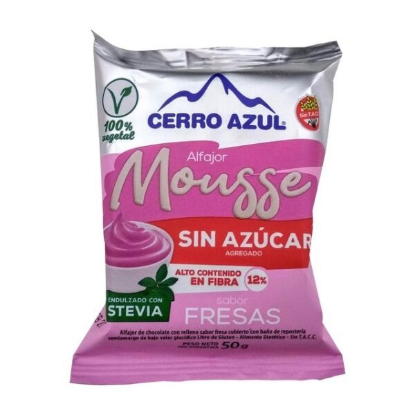 Alfajor Mousse de Fresa - Cerro Azul