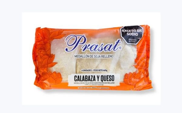 Milanesas de Soja Rellenas con Calabaza y Queso - Prasat x 4unidades - 460g Total