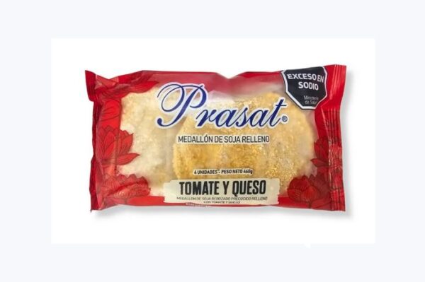 Milanesas de Soja Rellenas con Tomate y Queso - Prasat x 4unidades - 460g Total
