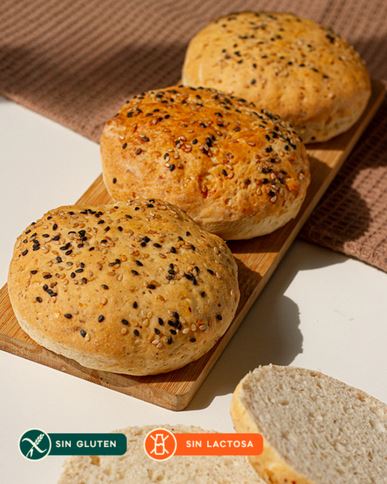 Pan de Hamburguesa Sin TACC y Sin Lactosa - Celipanes x4u