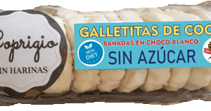 Galletitas de coco KETO chocolate BLANCO- Coprigio x130gr (copia)