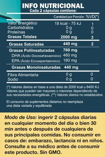 Omega 3- Natier x60 capsulas - Image 2