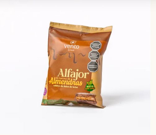 Alfajor KETO de Dulce de Leche y Chocolate Semiamargo - Vento x53gr