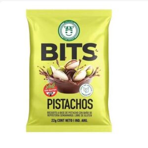 Bocadito Sin TACC con Pistacho y Chocolate - BITS Felices Las Vacas x22gr