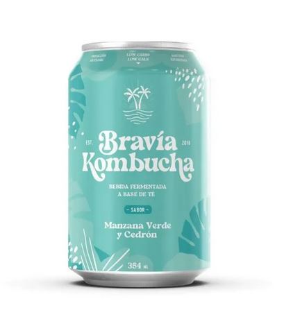 Kombucha de Manzana Verde y Cedrón - Bravía x 354ml