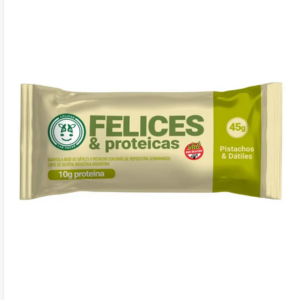 Barrita Proteica de Castañas de Pistachos y Dátiles Felices Las Vacas x45gr